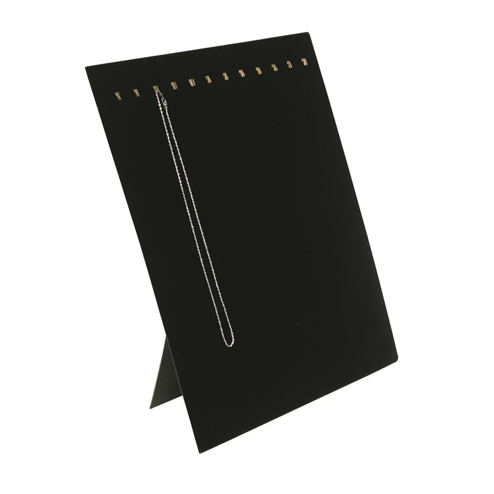 12 Hooks Black Necklace Display Stand with Easel on Back