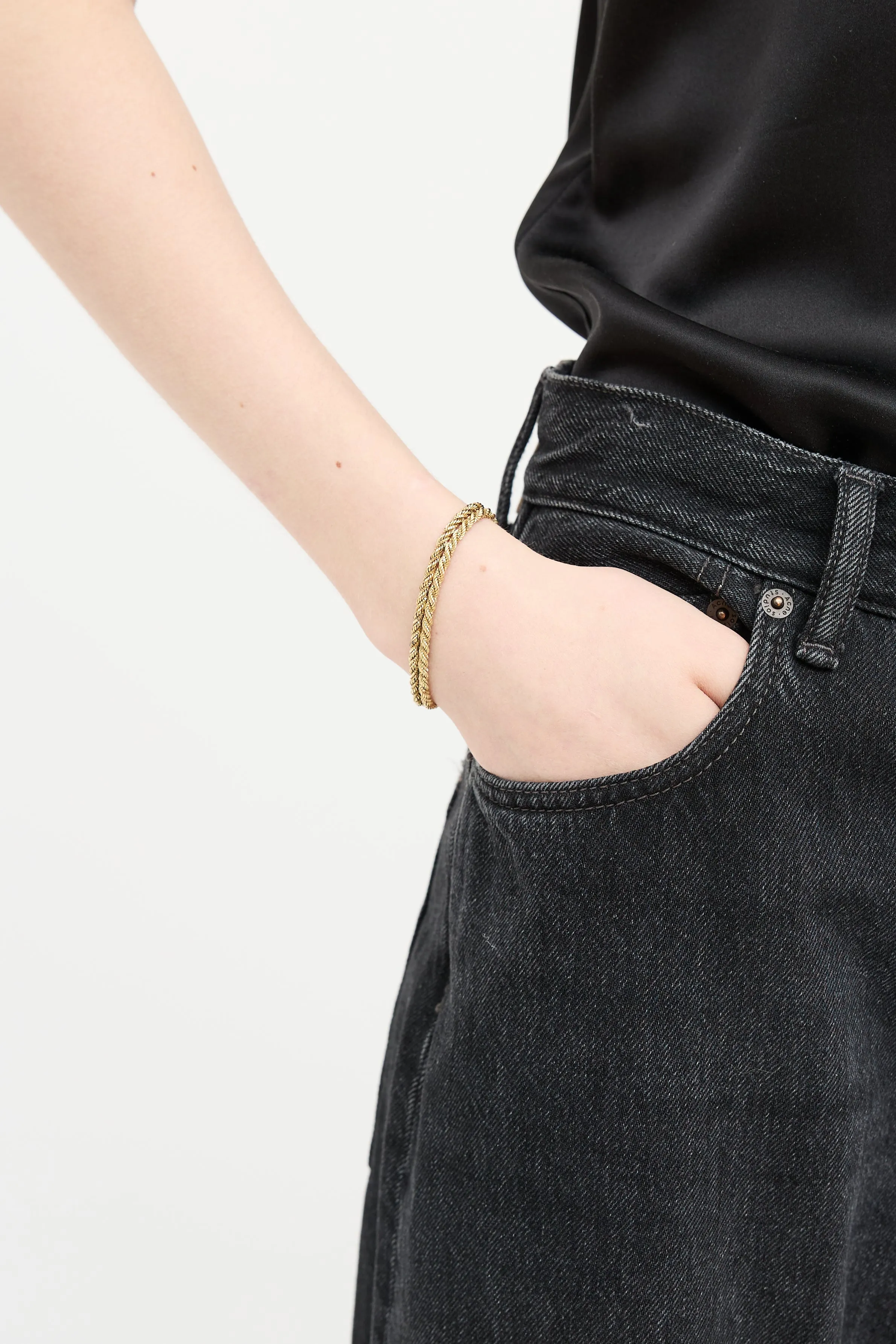 14K Yellow Gold Double Rope Bracelet