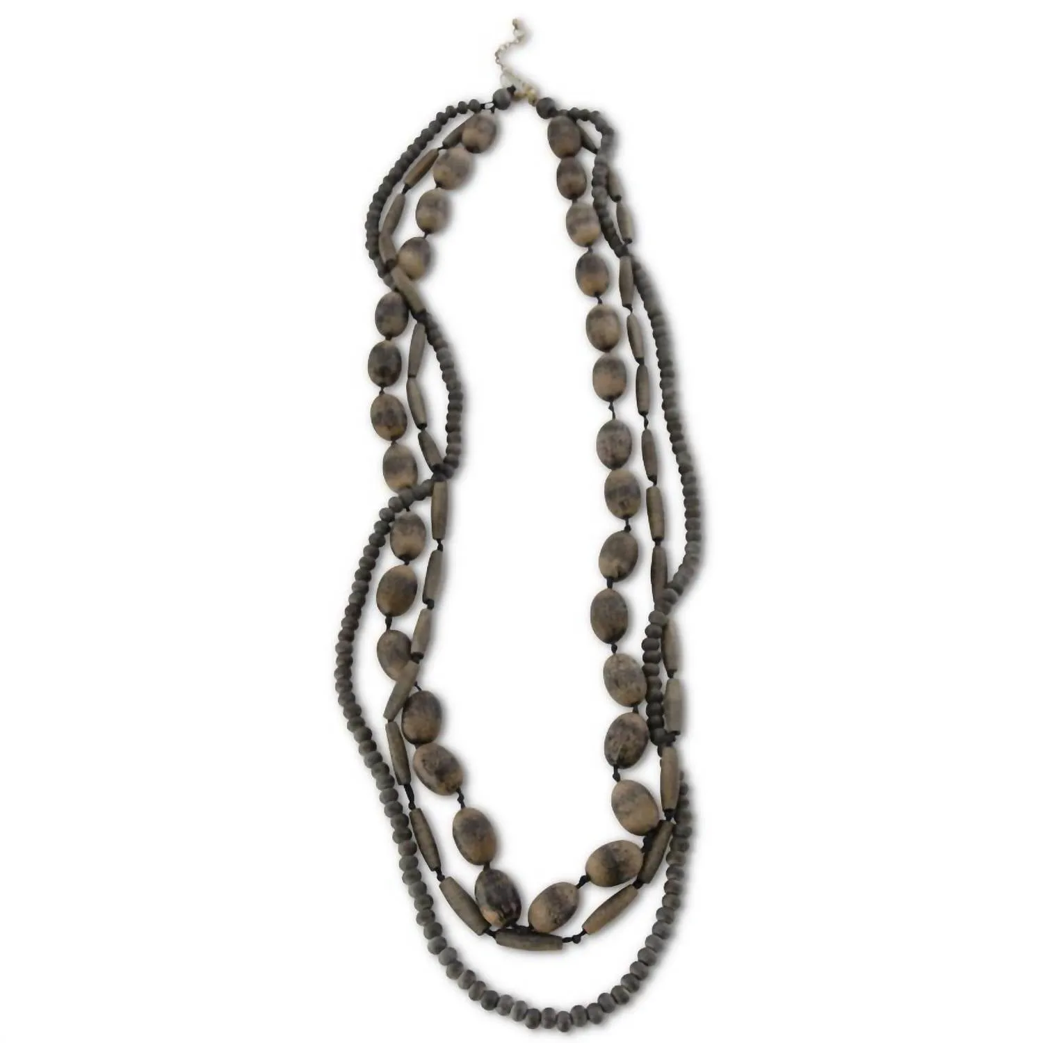 38" BEAD THREE STRAND NECKLACE