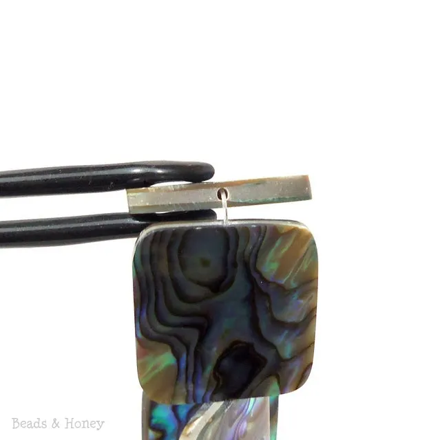 Abalone Shell Square Flat 25mm (8pcs)