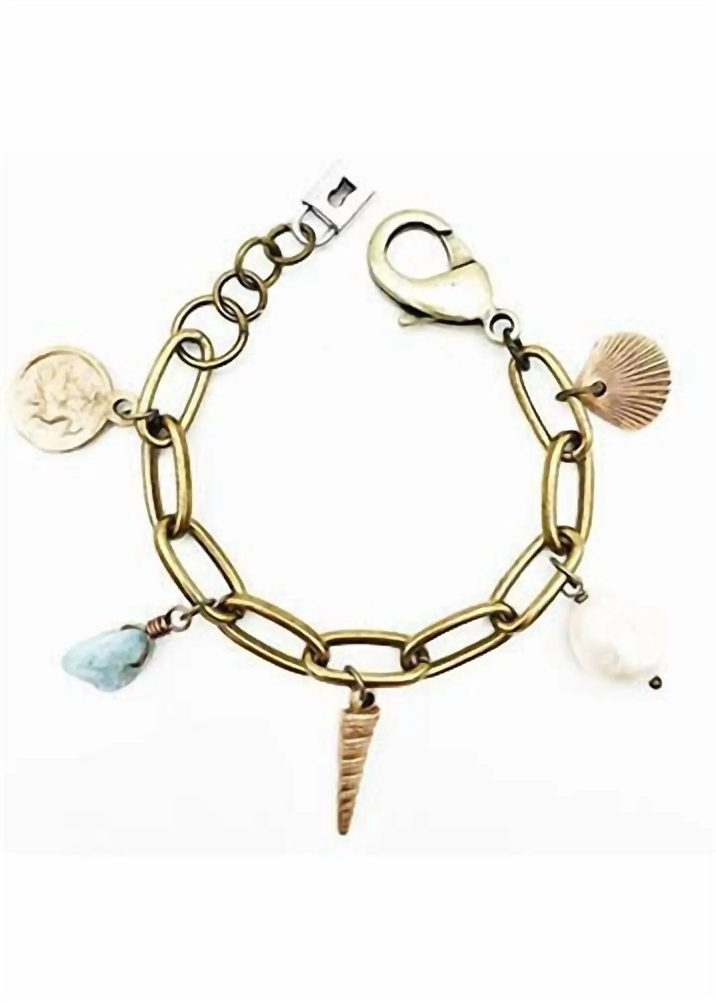 Amphitrite Bronze Shell Charm Bracelet