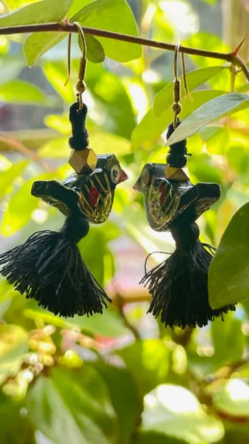 Bird Earring-Black