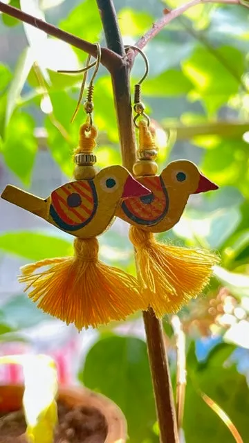 Bird Earring-Yellow