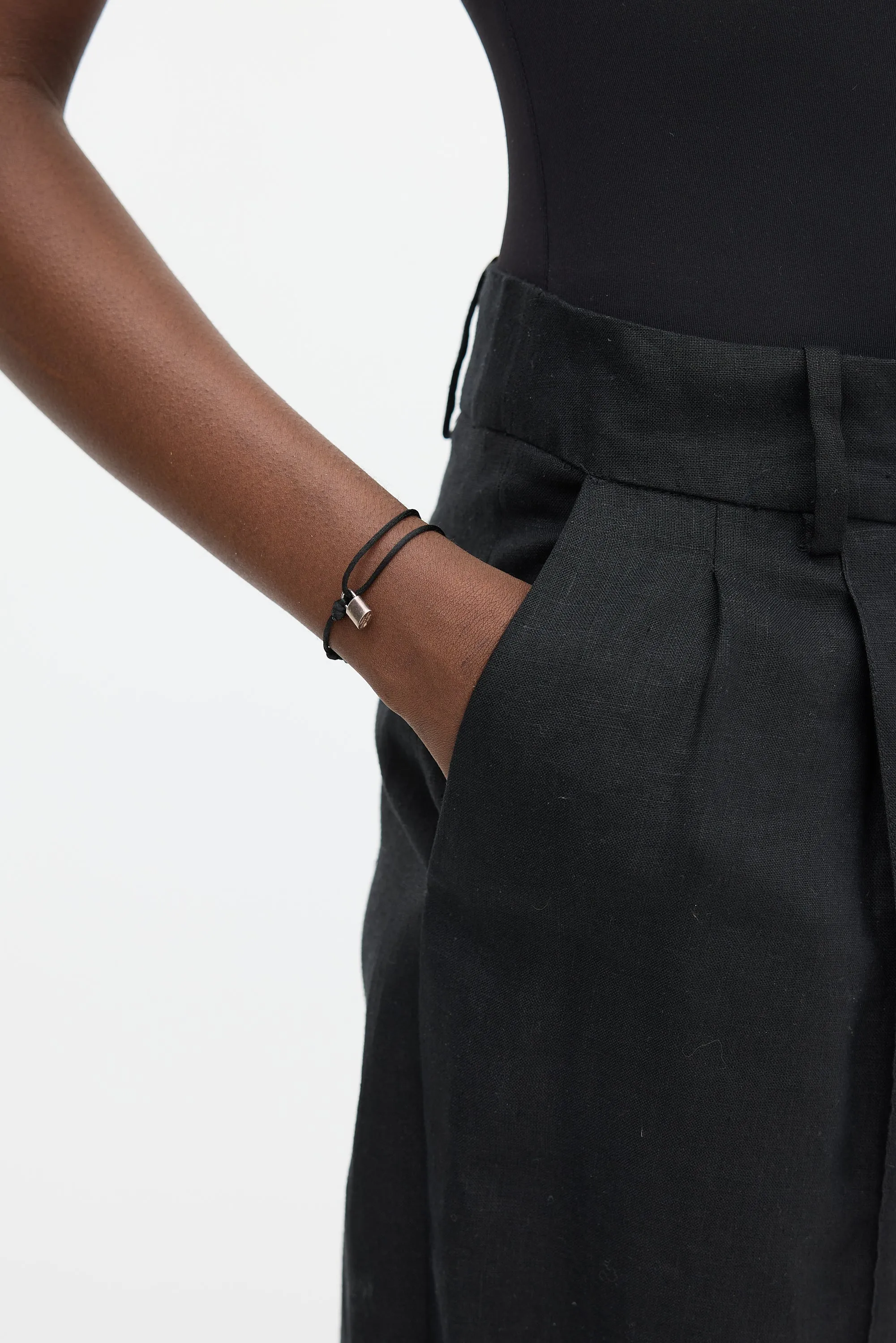 Black & Silver Lockit Braided Bracelet