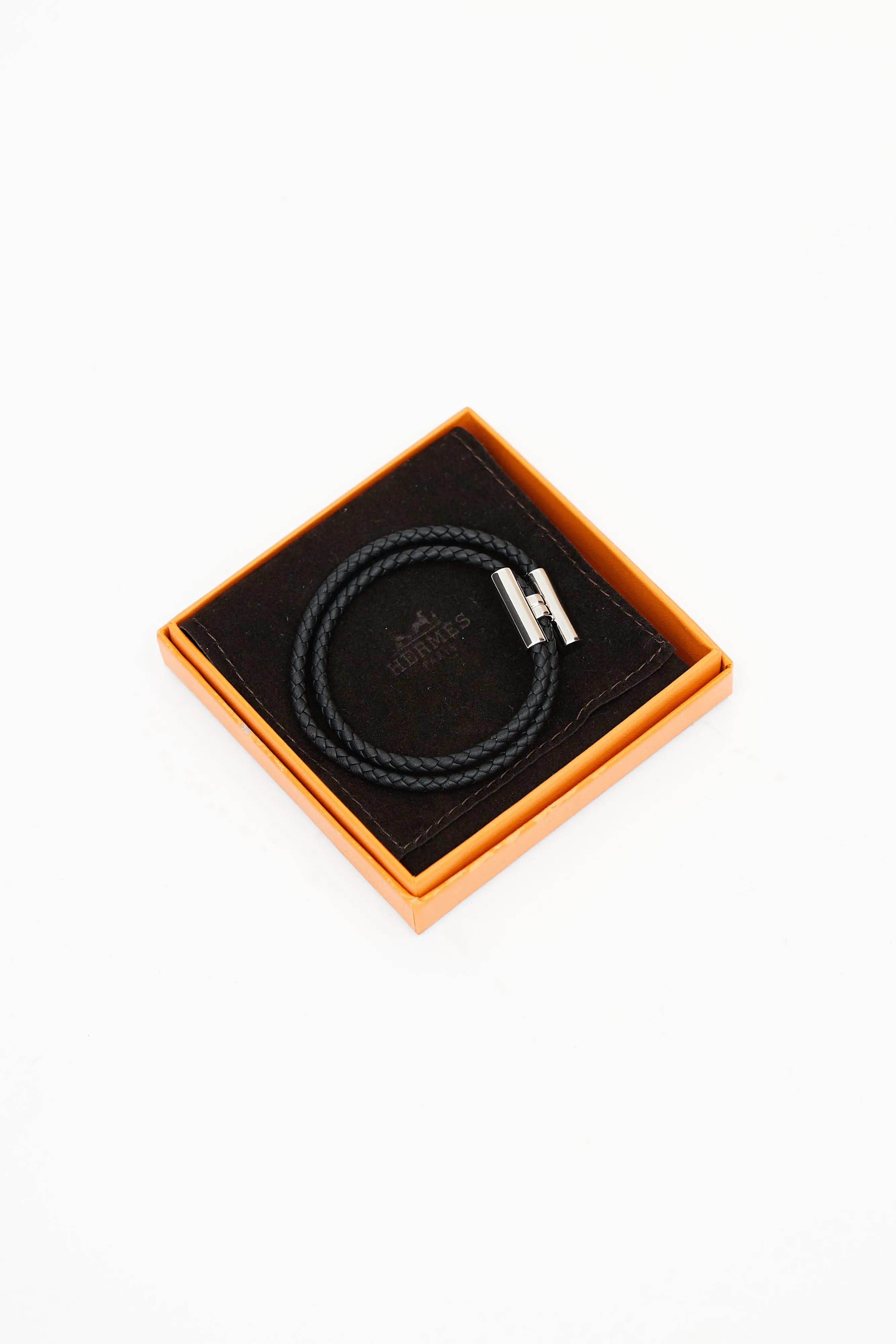 Black Tournis Tresse Braided Bracelet