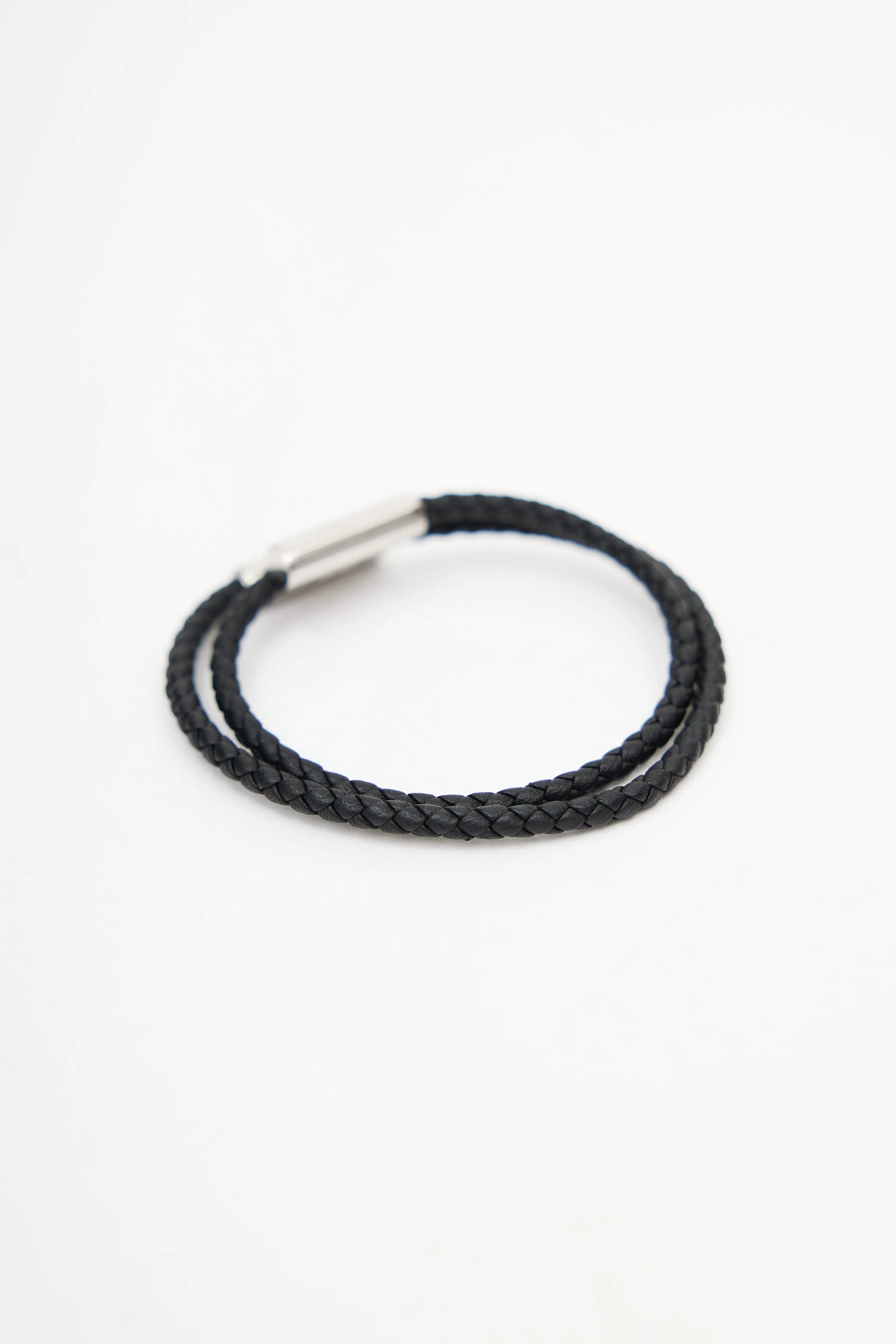 Black Tournis Tresse Braided Bracelet