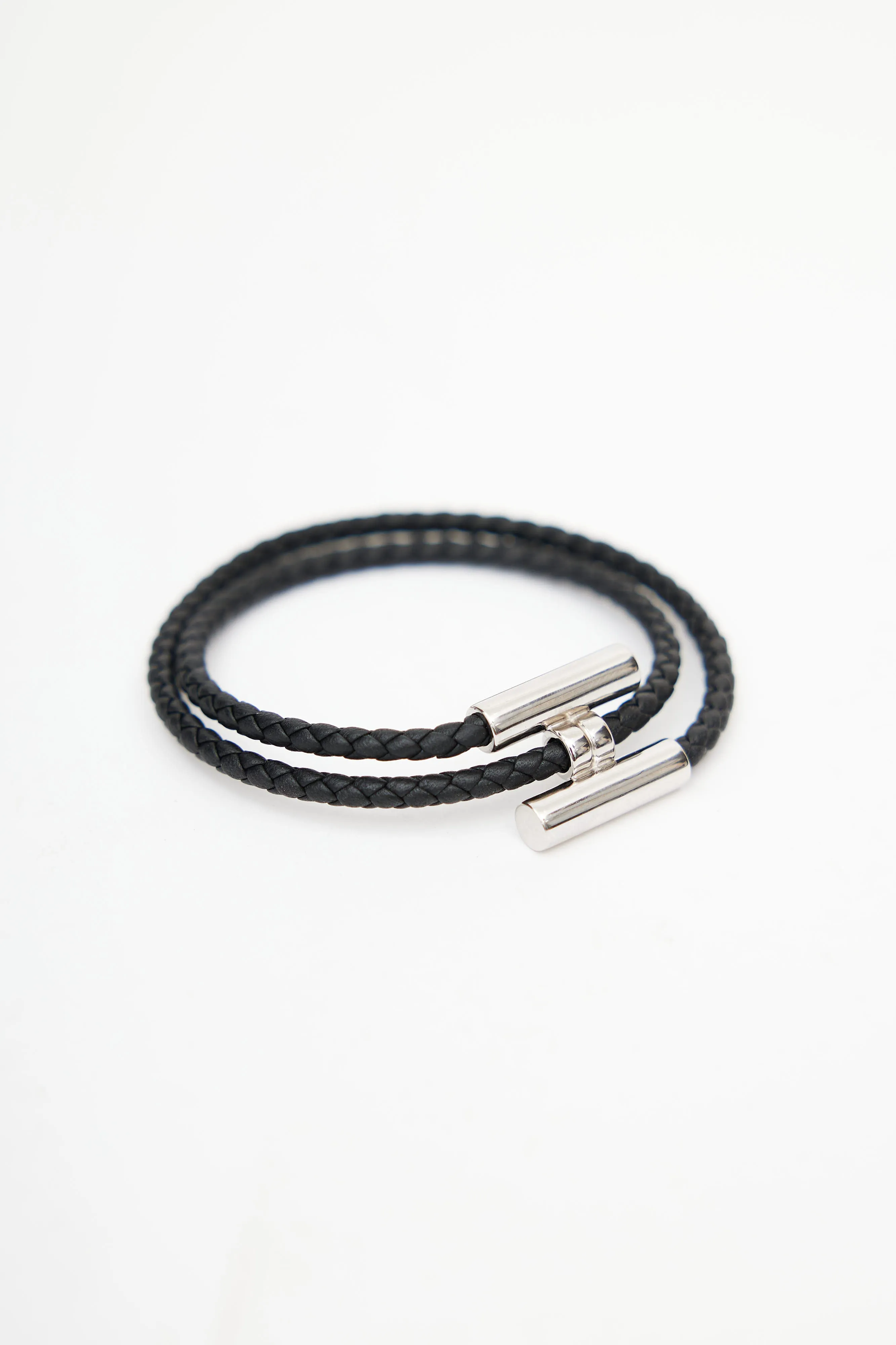 Black Tournis Tresse Braided Bracelet