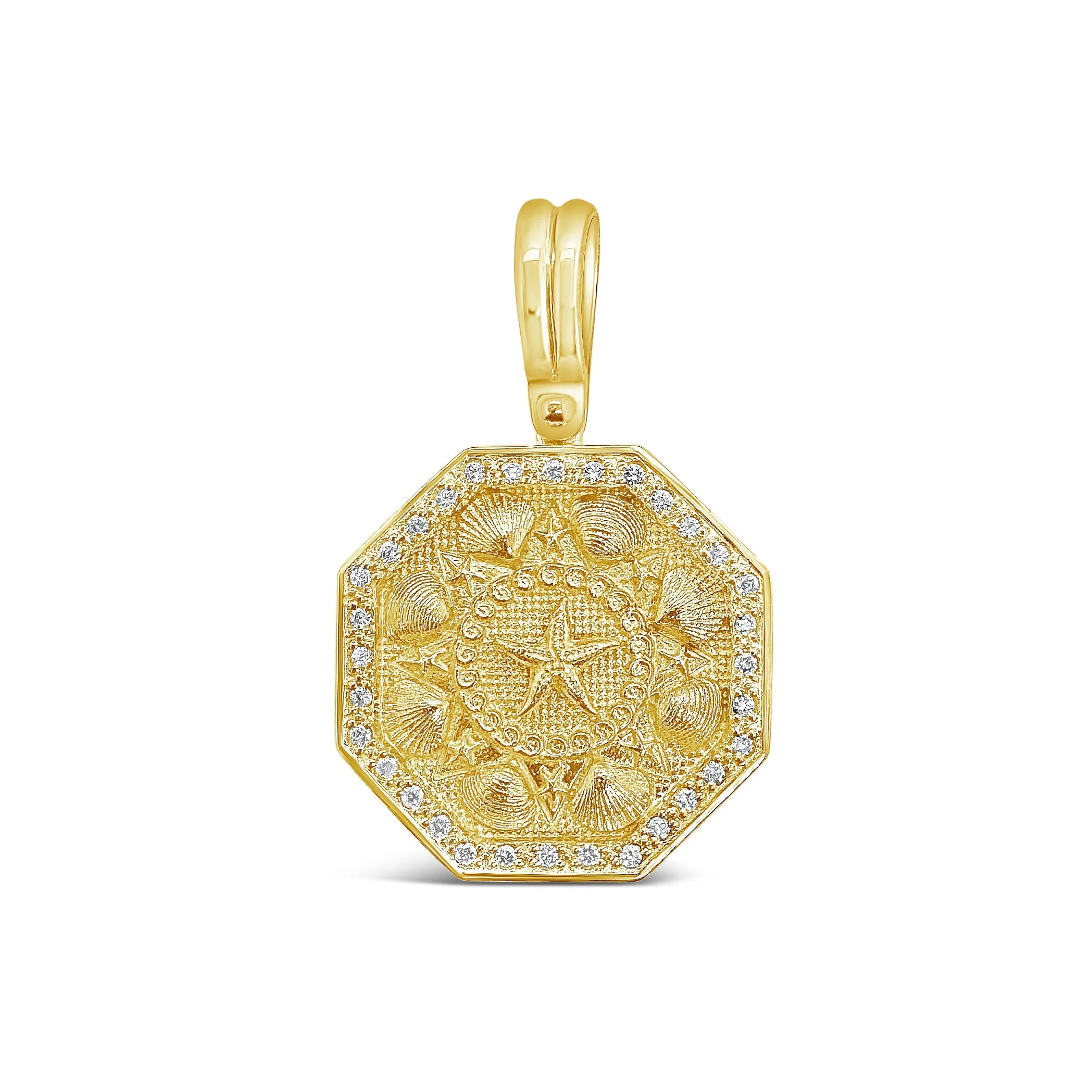 Diamond Framed Medium Sailor's Valentine Pendant