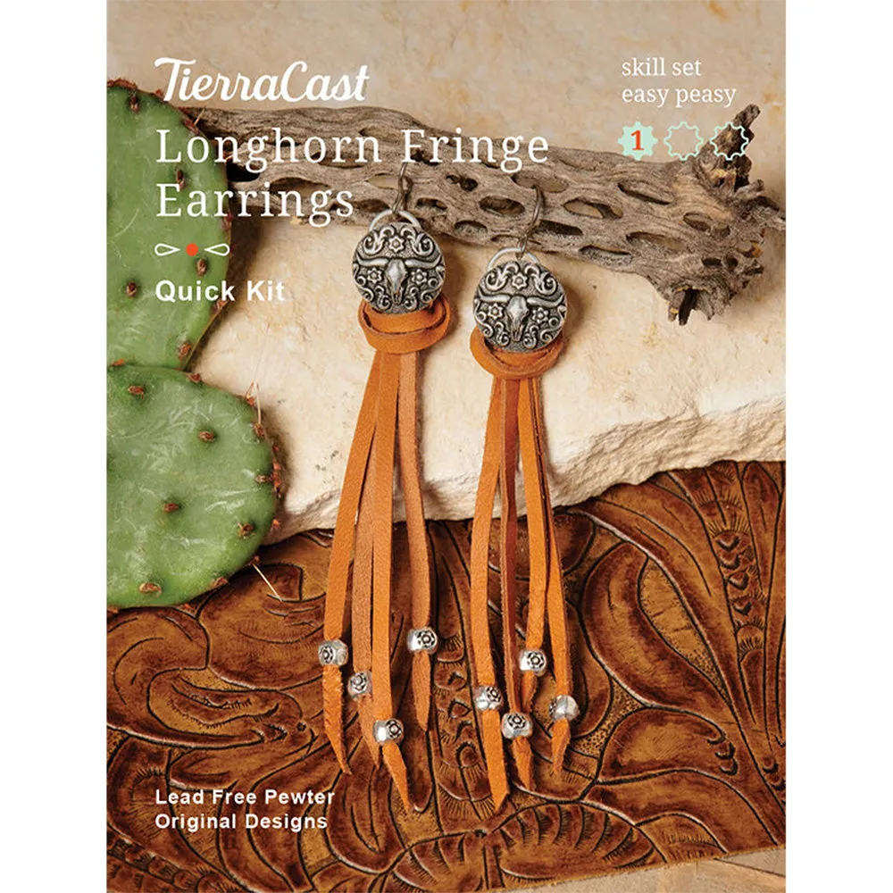 Earring Kit, Longhorn Fringe, Makes One Pair, By TierraCast