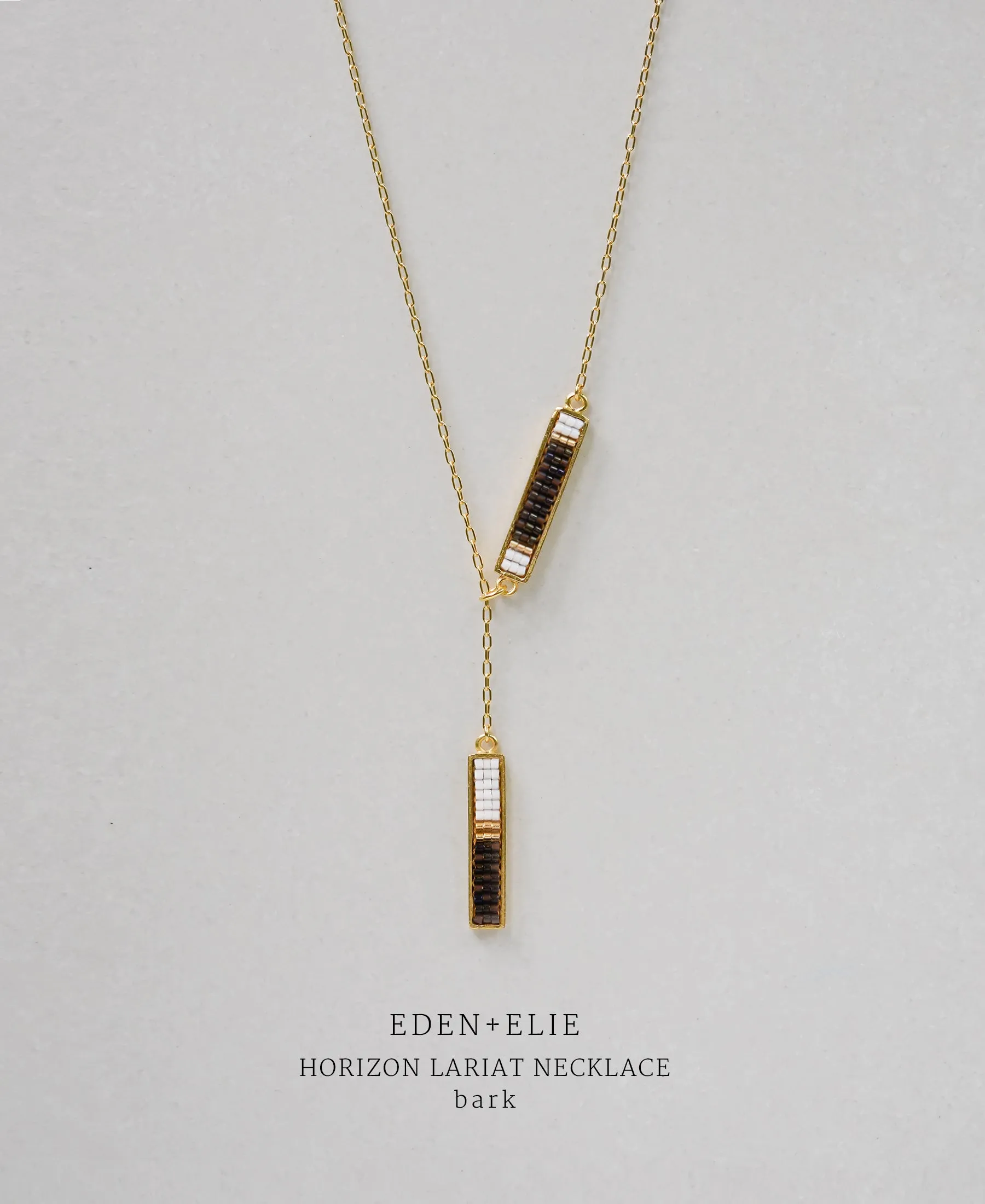 EDEN   ELIE Horizon Lariat necklace - bark brown