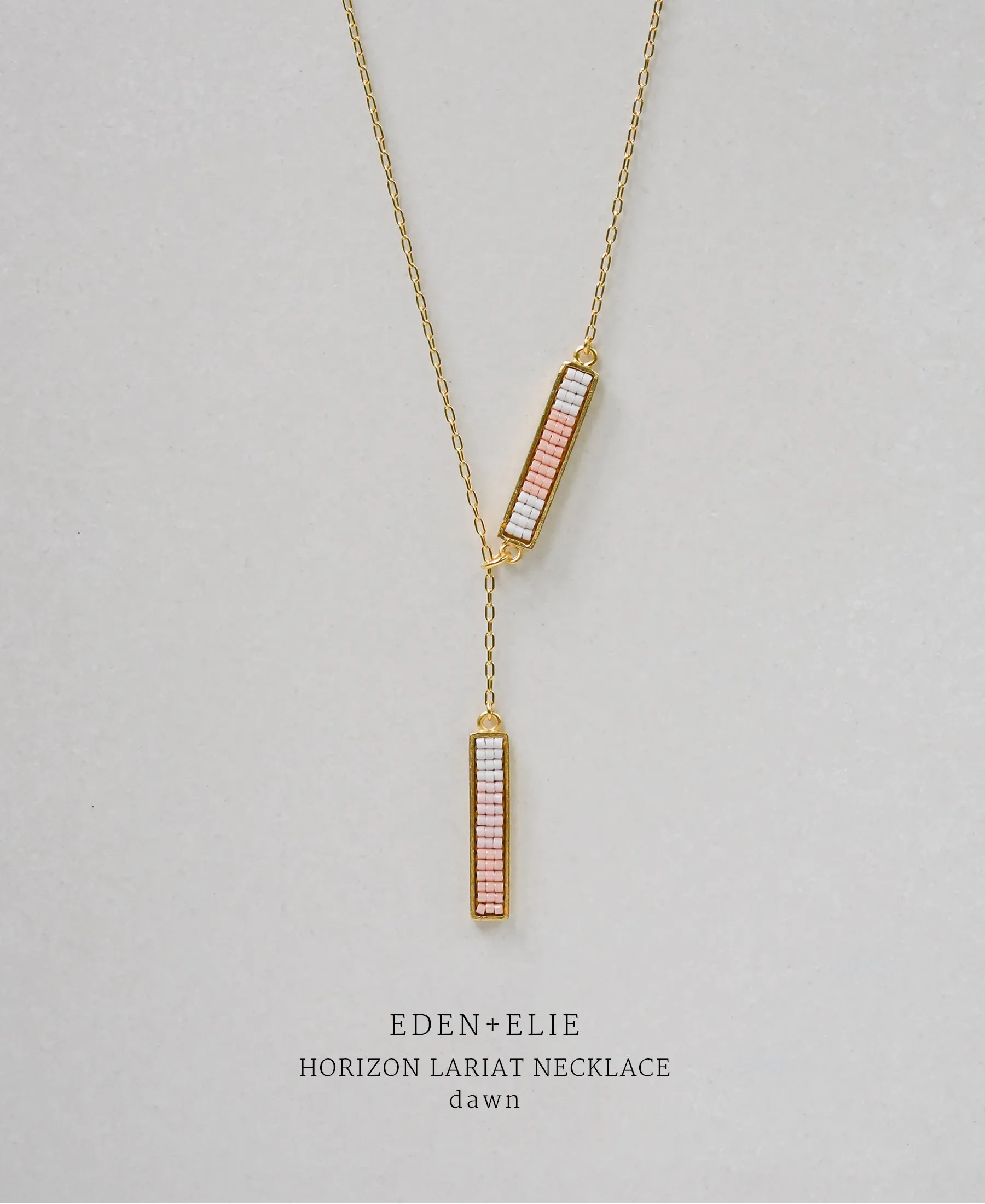 EDEN   ELIE Horizon Lariat necklace - dawn pink
