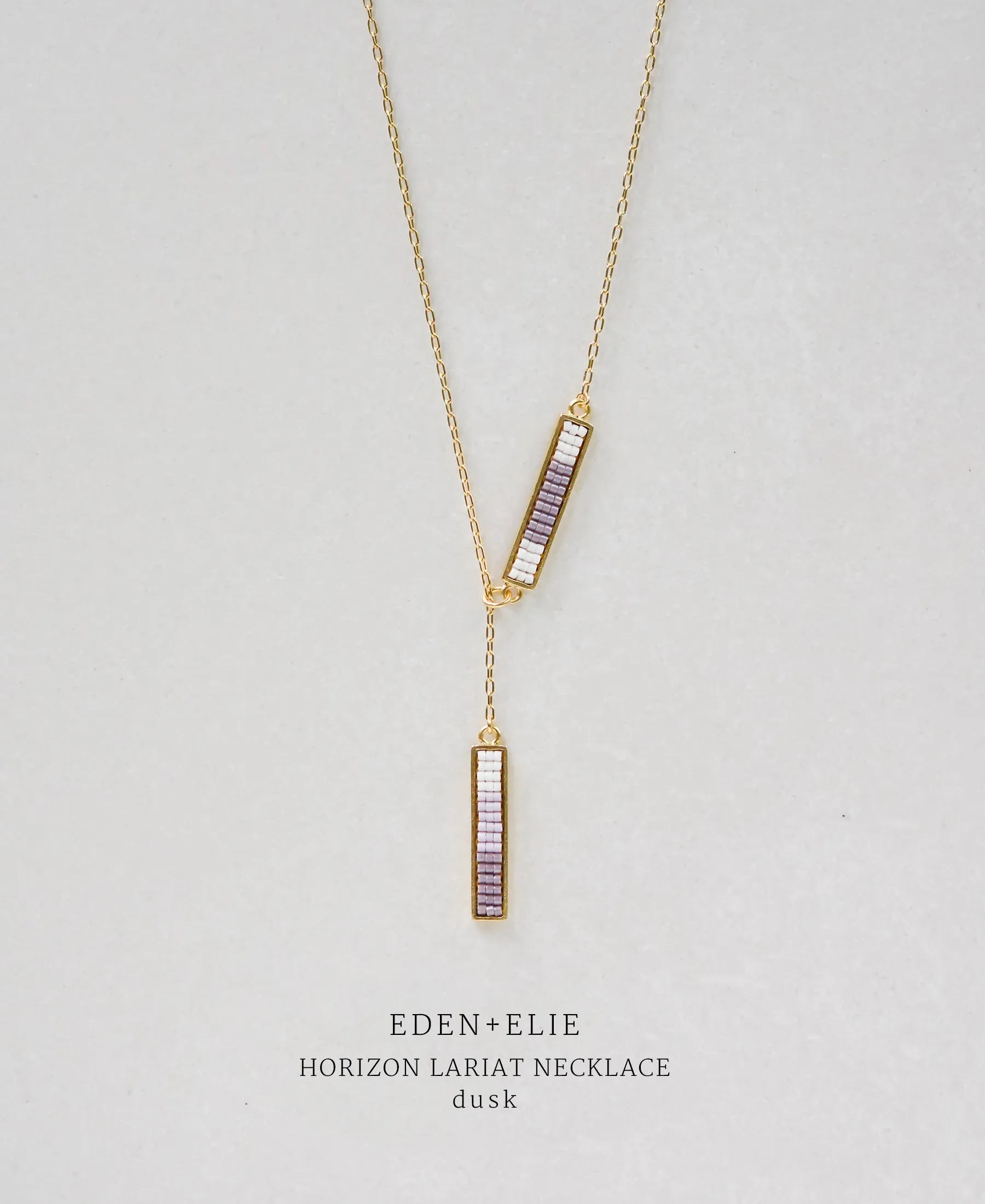 EDEN   ELIE Horizon Lariat necklace - dusk purple