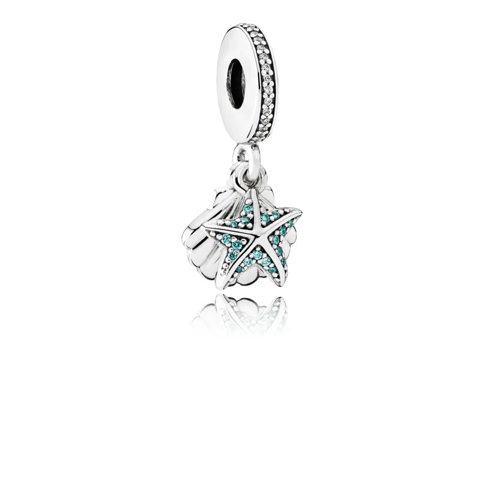 FINAL SALE Pandora Starfish & Sea Shell Dangle Charm