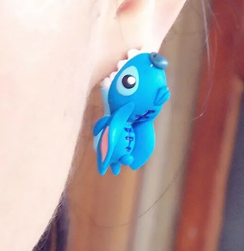 Handmade Lilo & Stitch Stud Earrings