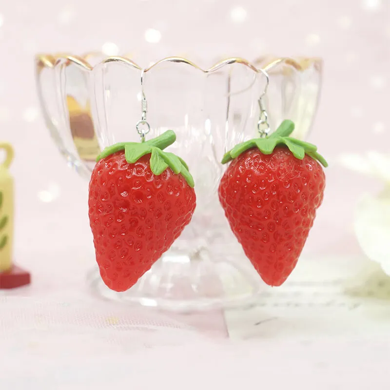 Handmade Sweet Fun Strawberry Earrings