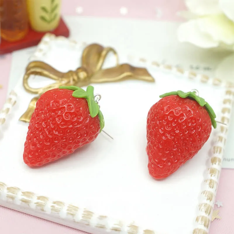 Handmade Sweet Fun Strawberry Earrings