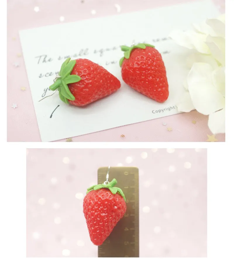 Handmade Sweet Fun Strawberry Earrings