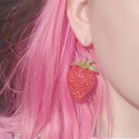 Handmade Sweet Fun Strawberry Earrings