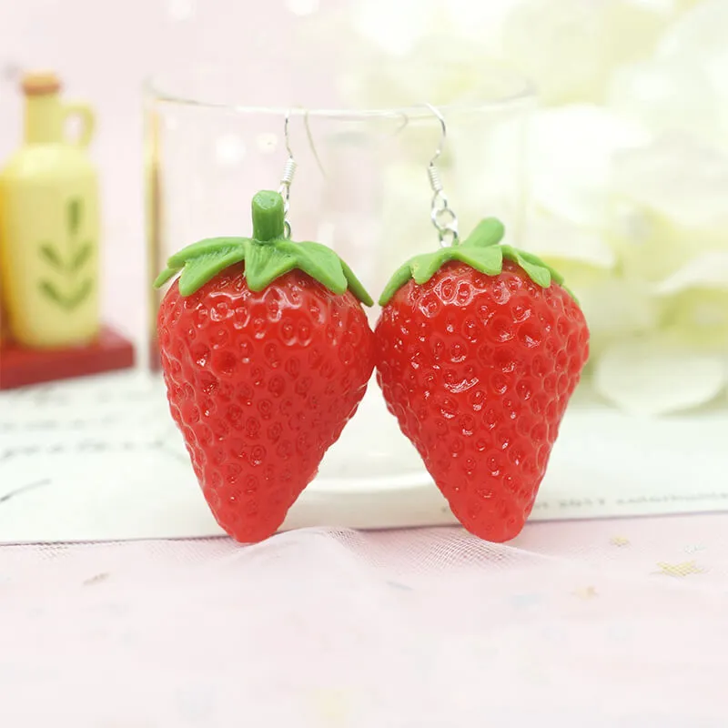 Handmade Sweet Fun Strawberry Earrings