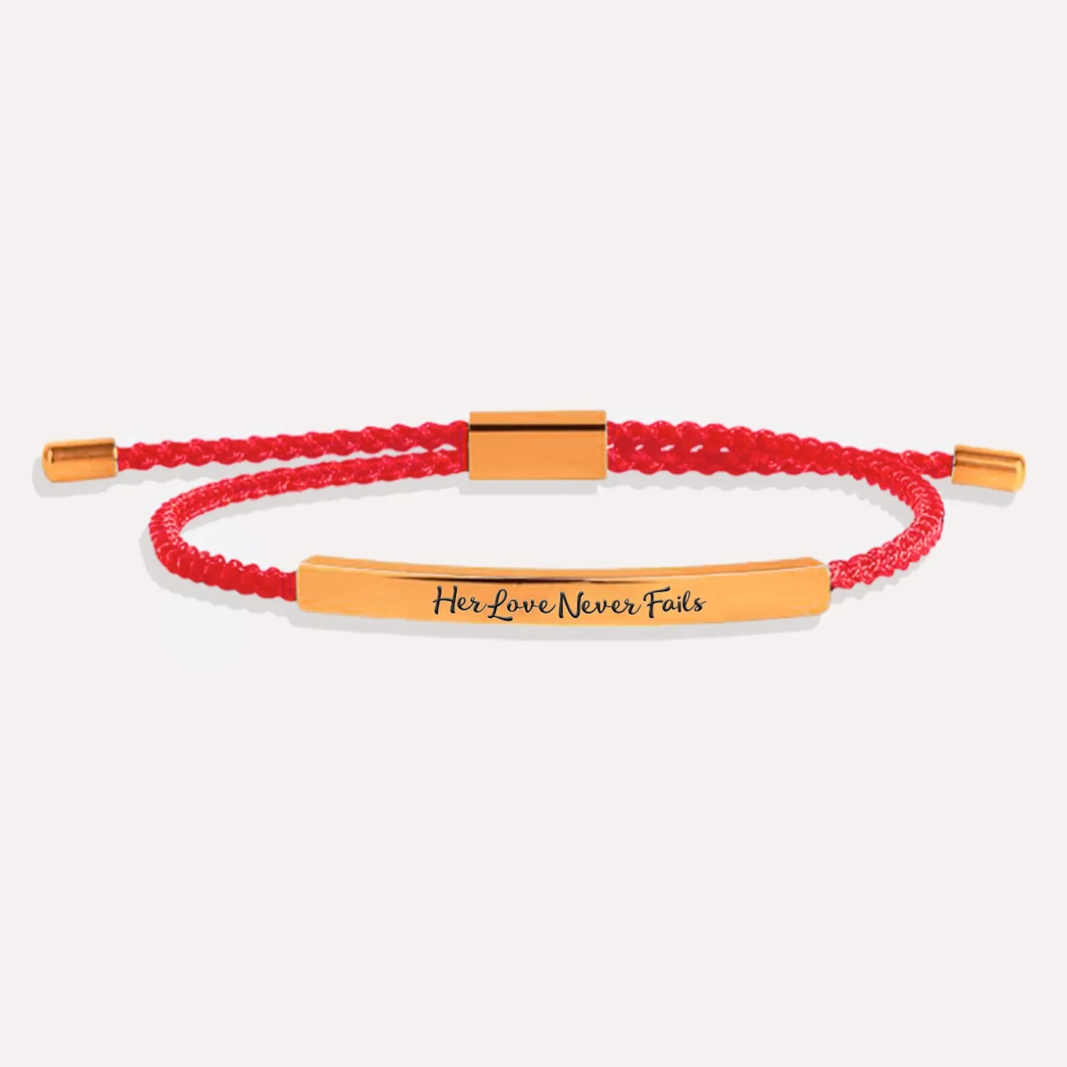 Her Love Never Fails Tube Bracelet