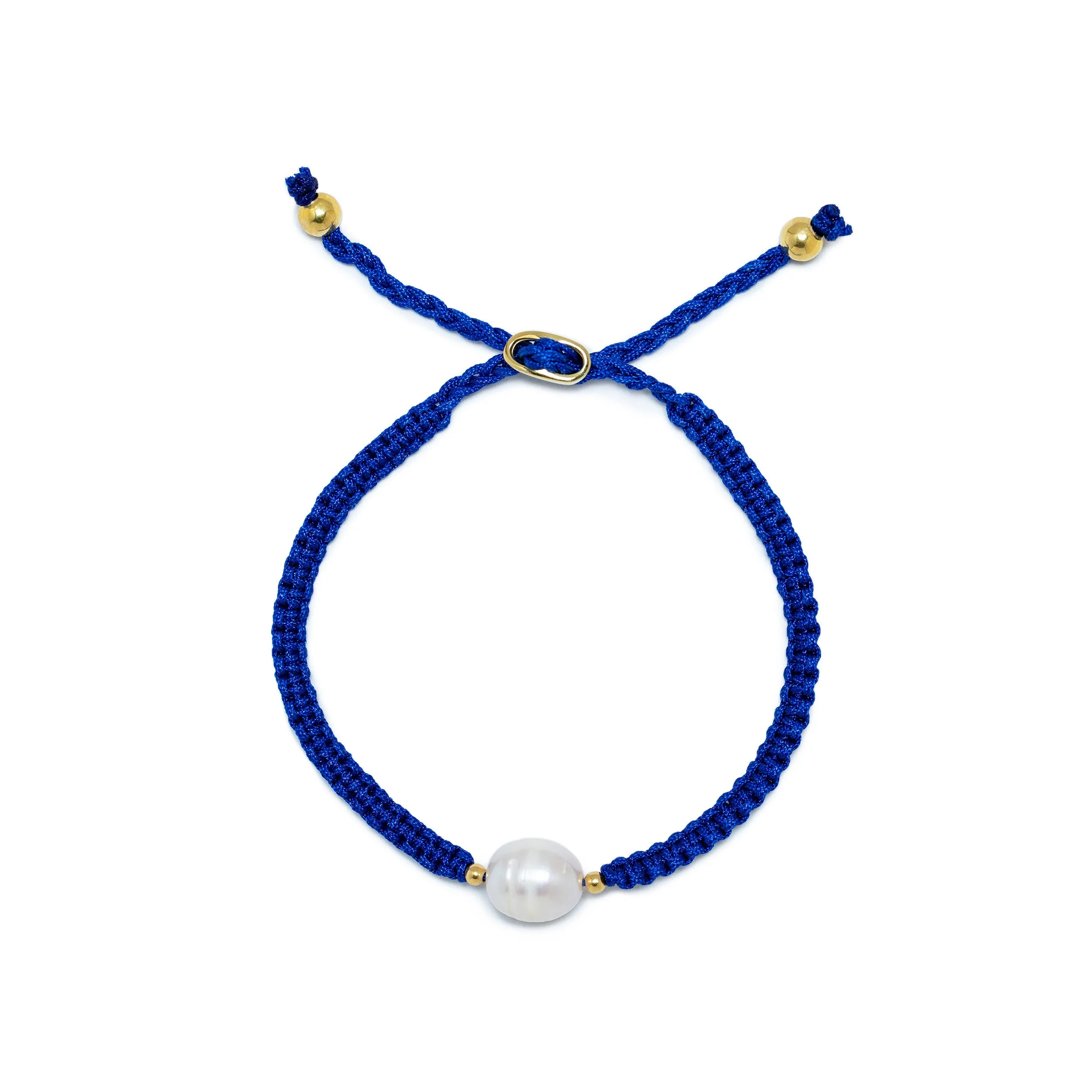 Lola Rope Pearl Bracelet - Cobalt Blue