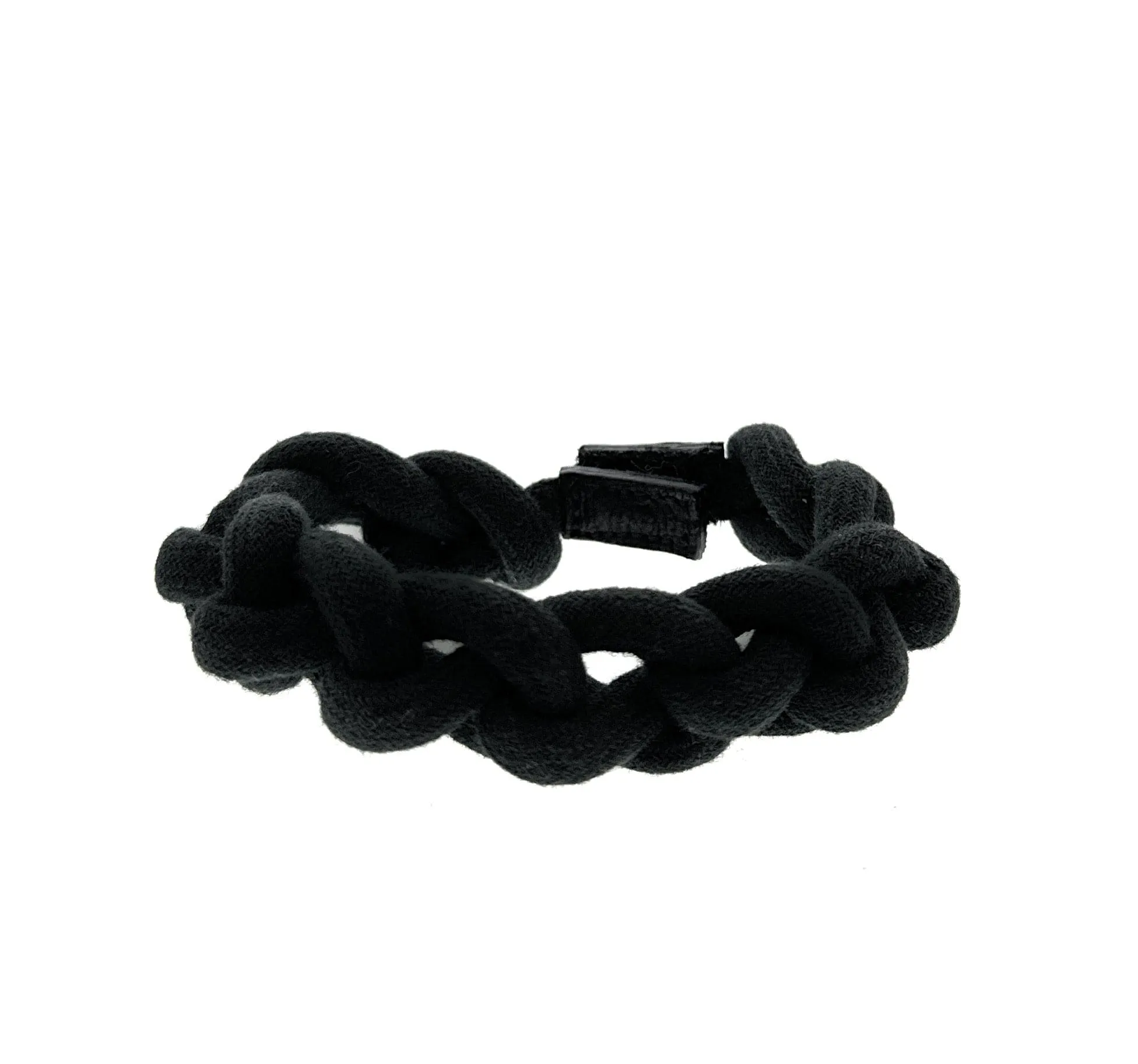 Prada Black Braided Velcro Bracelet