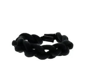Prada Black Braided Velcro Bracelet