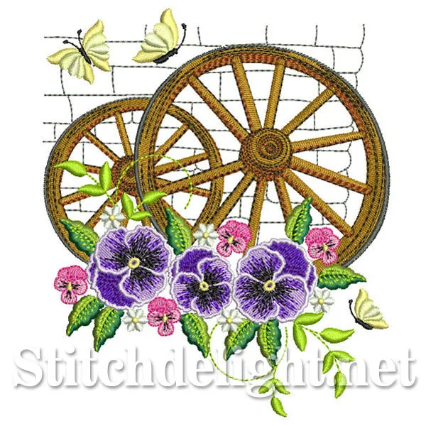 SDS0665 Pansy Wagon Wheel
