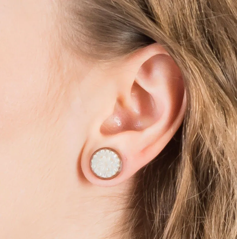 Shell Mandala Wood Ear Plugs