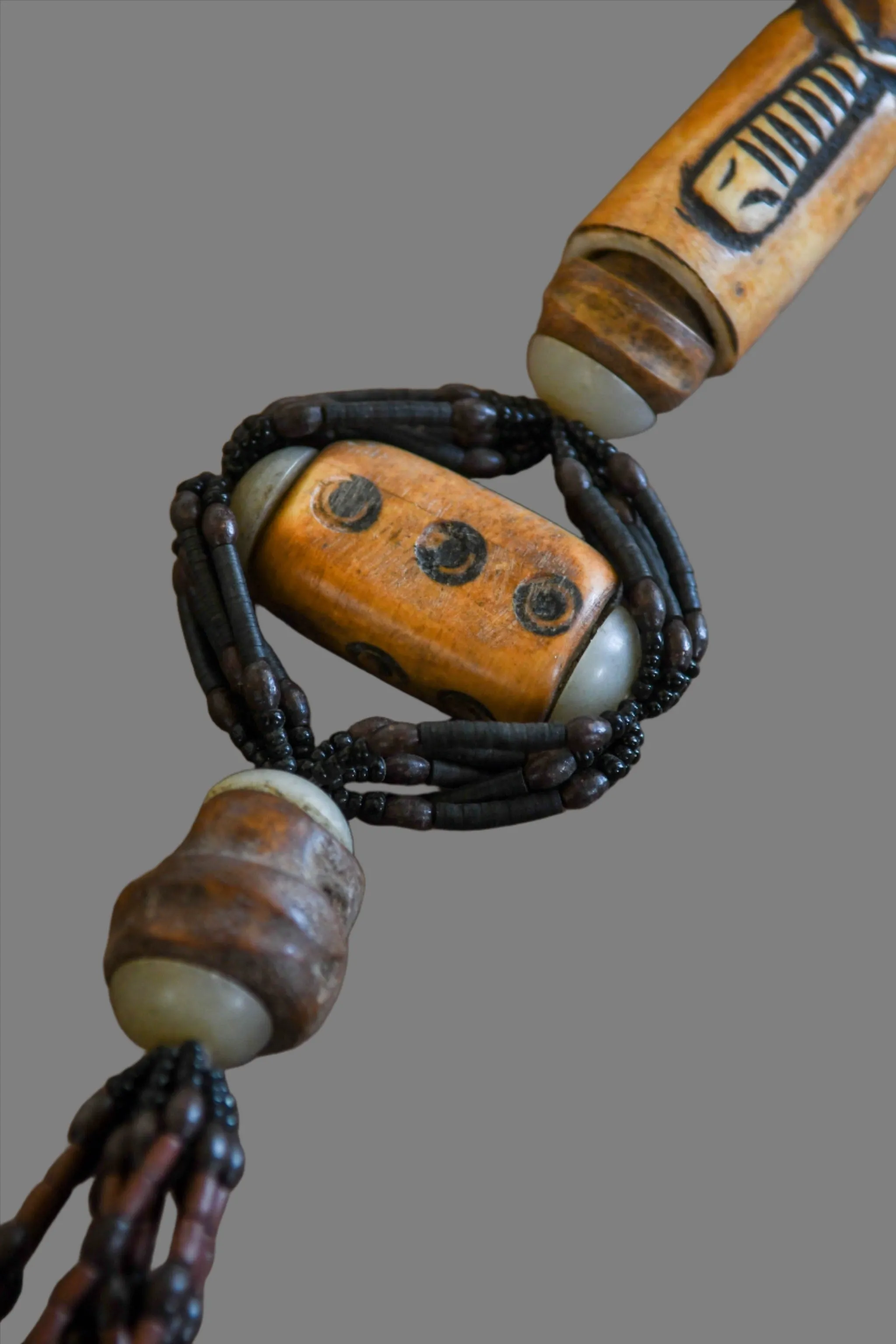 Tribal Necklace, Carved Bone, African Art