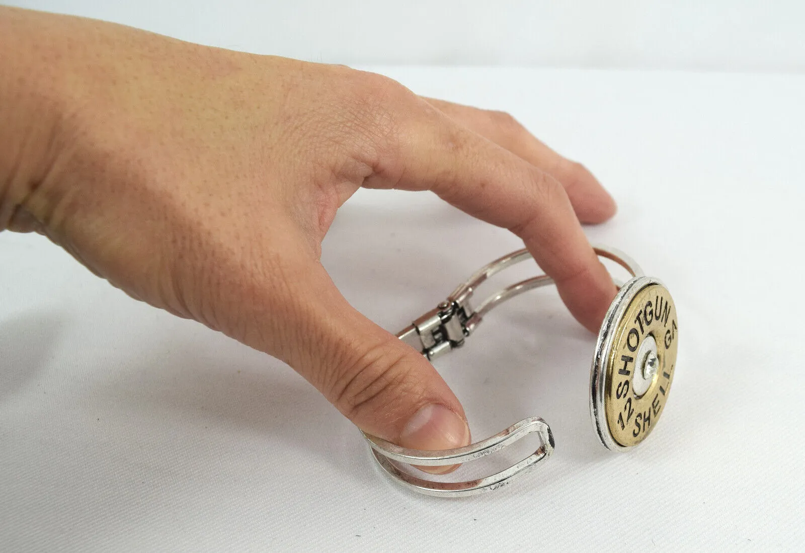Western Cowgirl Faux Bullet Shell - Faux Shotgun Shell metal Cuff bracelet