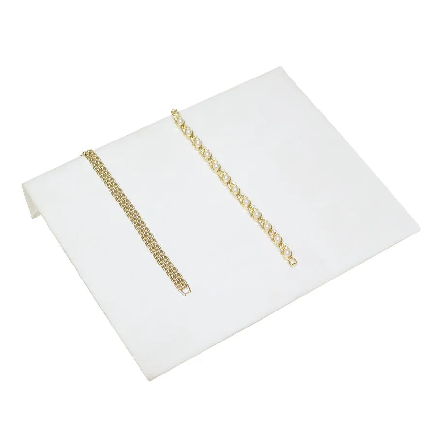 White Leatherette 10 1/4" Wide Bracelet Ramp