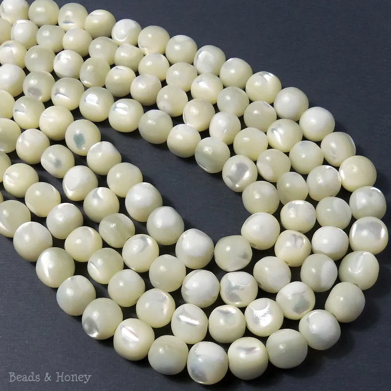 White Troca Shell Round 9-10mm (Half Strand)