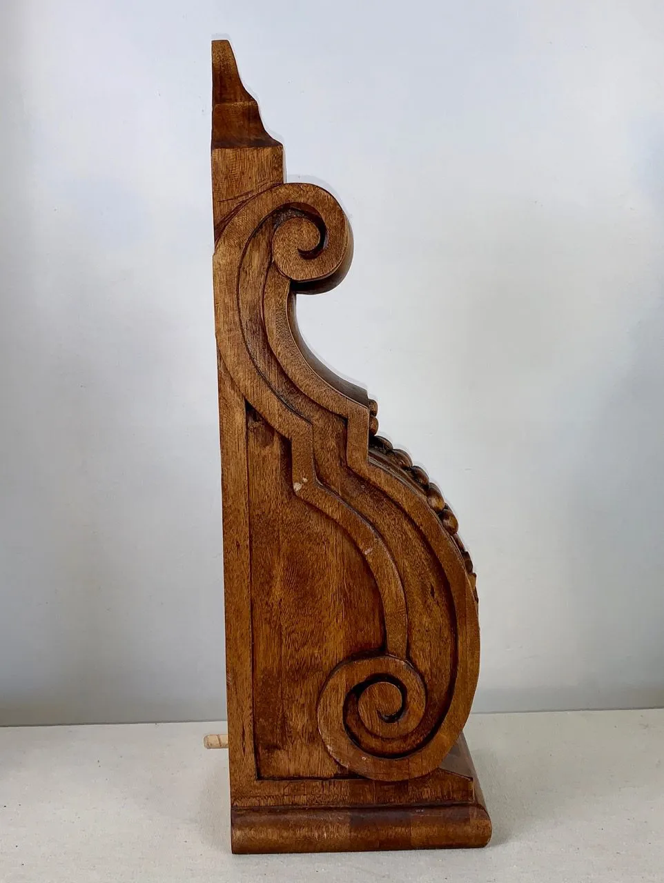 Wood Corbel, Carved Grapes
