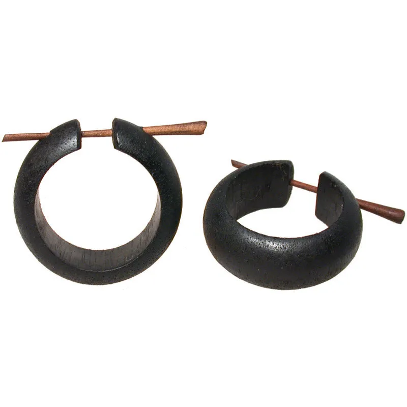 Wooden Hoop Earrings  'Lovina'