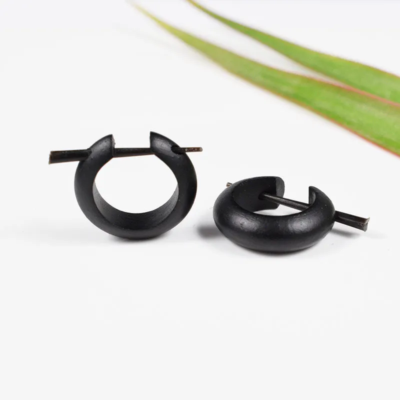 Wooden Hoop Earrings  'Lovina'