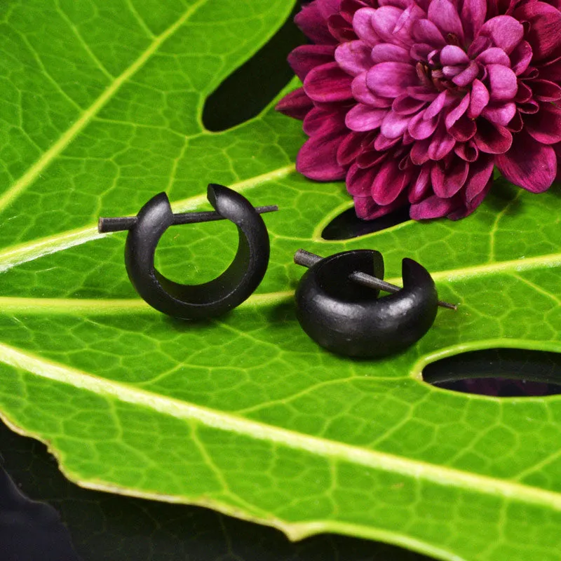 Wooden Hoop Earrings  'Lovina'
